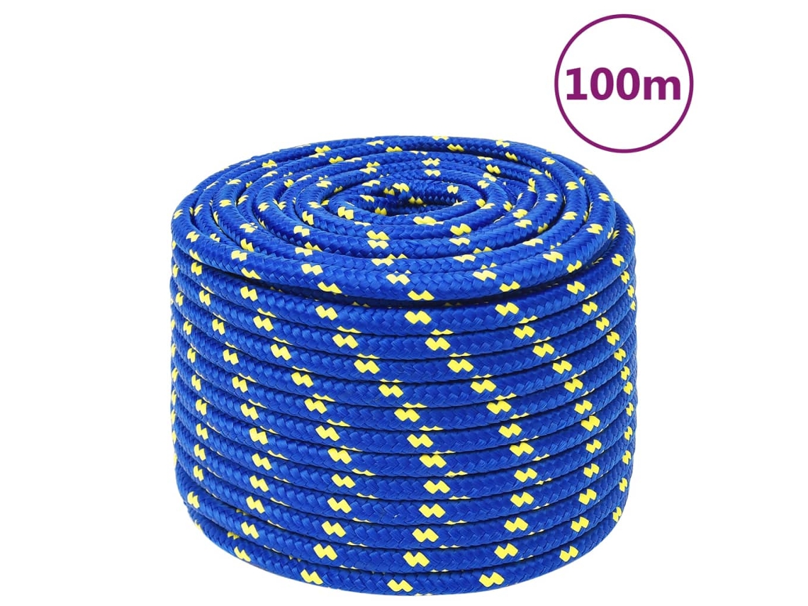 Vidaxl Corda De Barco 14 Mm 100 M Polipropileno Azul