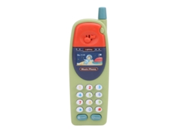 Telefone de brinquedo ATS para bebês e crianças pequenas, celular educativo com música, plástico verde, brinquedo divertido e educativo