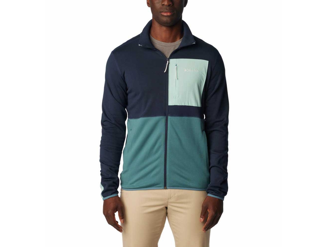 Moletom Zip Completo Hike Azul L Homem COLUMBIA - Main Image