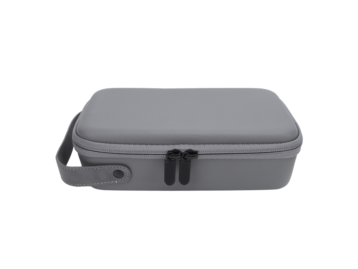 Carrying Case For Pocket 3 Pu Leather Water Resistant Portable Protective Action Camera Travel Box Storage Bag With Mesh Pocket Grey LAXISCREED