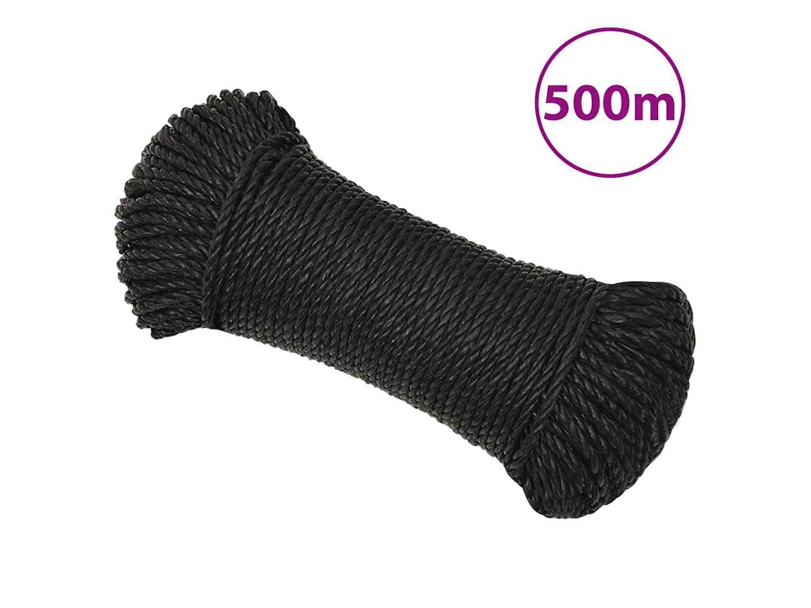 Rope, Ropes Vidaxl Preto Polipropileno (n/a)