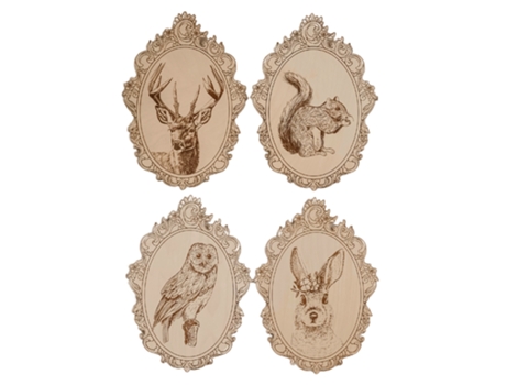 Decoração De Parede Conjunto De Animais Da Floresta