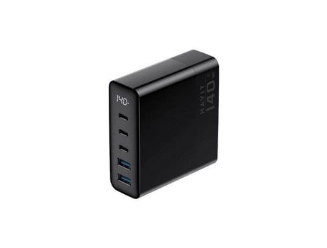 Adaptador de viagem - plugue universal - Adaptador de plugue de viagem Havit - UCLE004 EU - Carregador de viagem de 140 W