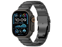 Bracelete para Apple Watch 46/49/45/44mm Liga de Titânio com Fecho de Segurança I Liberação Rápida Preto XIAOMOYU