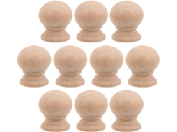 Conjunto De 10 Puxadores Madeira Maciça Para Gavetas E Cômodas, Com Design Elegante E Furo Único