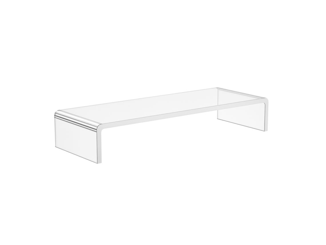 Suporte para Monitor em Acrílico Transparente 53x19x9cm BTFORUS