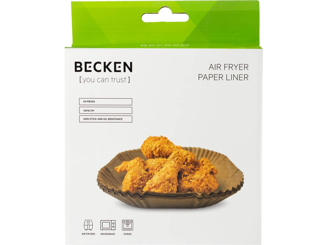Pack de Formas Papel BECKEN para Air Fryer - BPL9615 (50 Unidades)