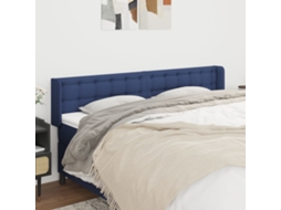 Cabecero con Alas de Tela 203x16x78/88 Cm Azul