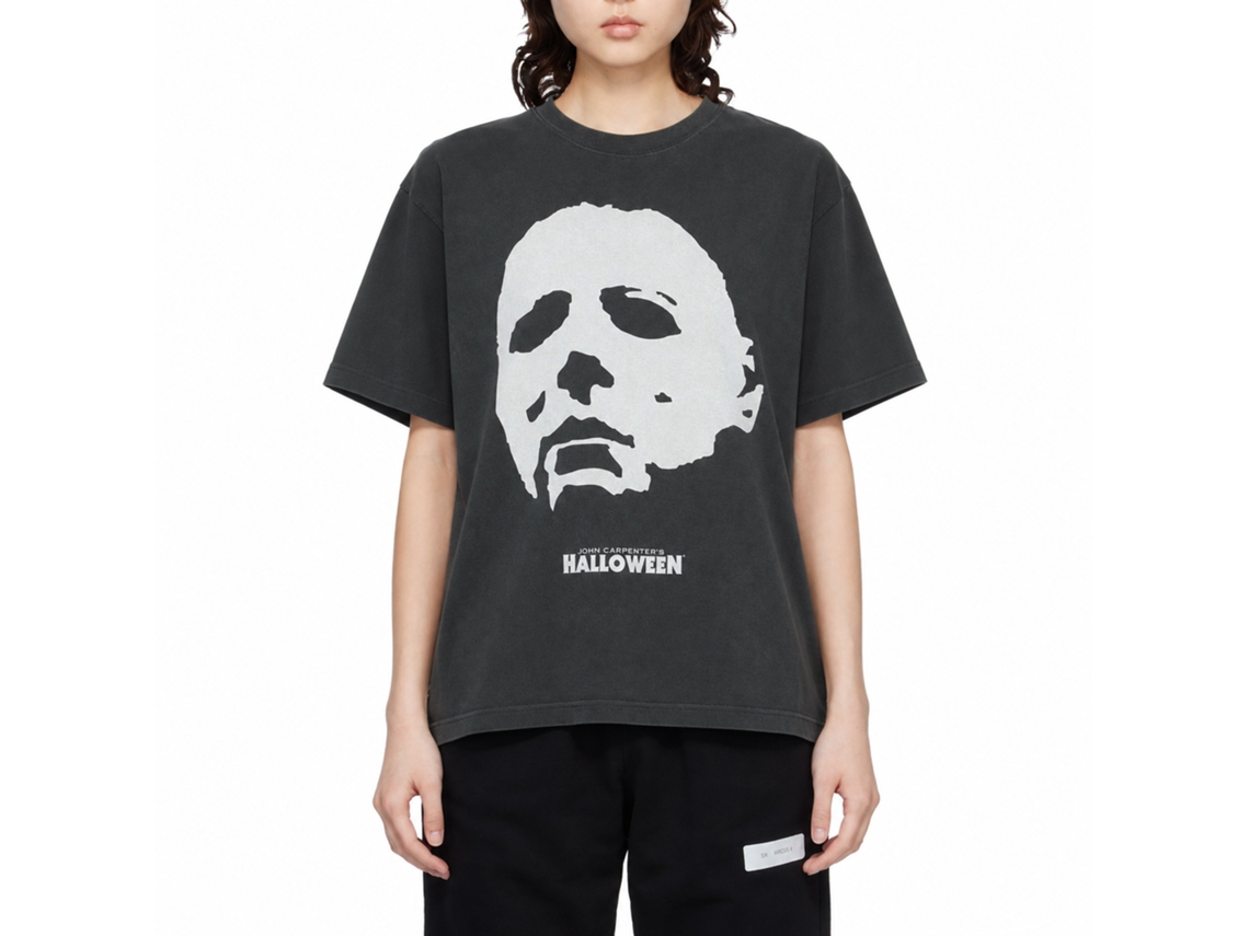 Rockinstone Halloween Michael Myers Mask Angle Black T-shirt Size:l