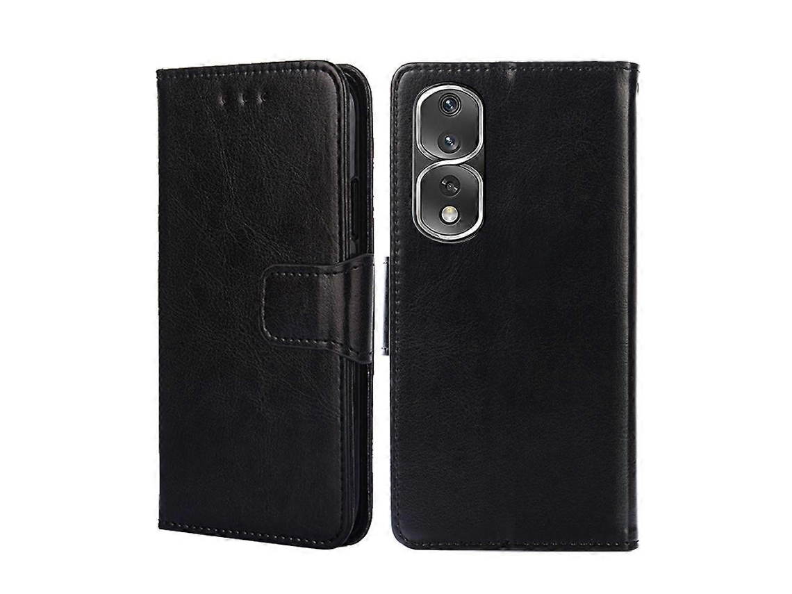 Capa De Celular Em Couro Com Textura De Cristal Para Honor 80 Pro