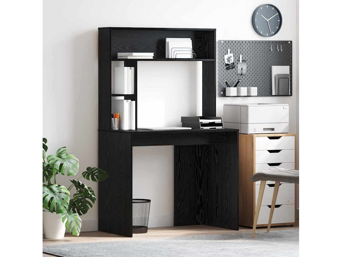Vidaxl Mesa Carvalho Preto 91 X 50 X 149 Cm Derivados De Madeira