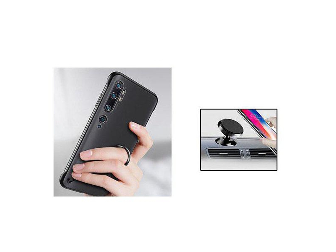 Kit Suporte Magnético Carro e Capa Naked Bumper Xiaomi Mi Note 10