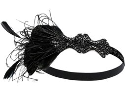 Tiara Estilo Anos 20 com penas SFUSHOS