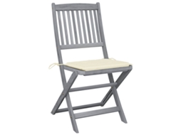 Maison Exclusive - Cadeiras Exterior Dobráveis C/ Almofadões 4 Pcs Acácia Maciça
