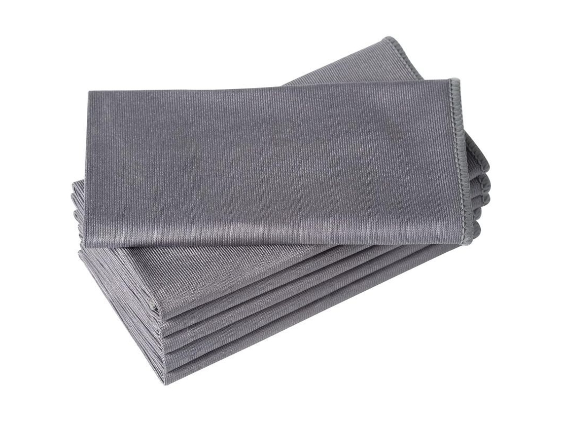 6 Pano Microfibra Limpeza Vidro 40x40cm S/MARCA