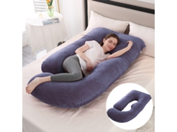 Almofada para Grávidas, Travesseiro para Apoio Abdominal e Cervical, Item Essencial para Maternidade SPQMENT (65x90x175cm azul Royal)
