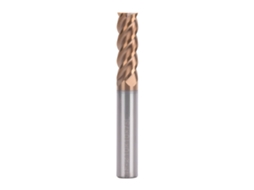 Fresa De Aço De Tungstênio 4-flutes Revestida Hrc60° D10*75*4t Para Metal Cnc