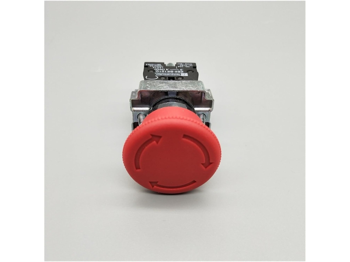 Interruptor De Da Emergência Xb2 Bs142 Bs442 Bs542 Botão Pressão Rotativo Com 1 Chave Nf, Trava De 2 Posições, Botão