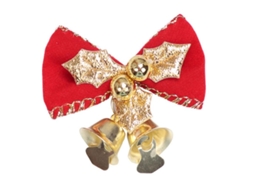 1/10 Lazos Navideños Con Campanas Decoración De Hogar Fiesta Árbol Ornamento Navidad 1unidad Folhas Douradas