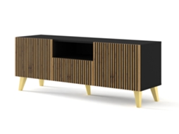 Movel Tv FURNLUX Ravenna P Preto Madeira de Engenharia 150X42X56 Cm