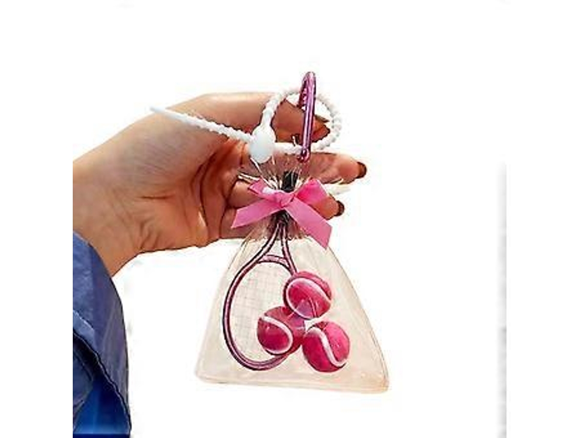 Chaveiro Com Pingente Feito À Mão Com Pingente De Tênis De Mesa/badminton/hambúrguer/animal/raquete, Cordão Elegante Para Celular (bolsa De Tênis Verm