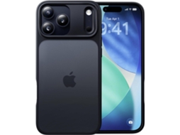 Capa Compatível Com Iphone 17 Pro, Acabamento Fosco, Protetora, Fina E Resistente A Impressões Digitais - Preta