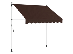 Vidaxl Toldo Retrátil Manual Castanho 350 Cm