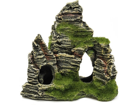 Adorno para Peixes  Rocha (Verde - 11x11x5.5cm)