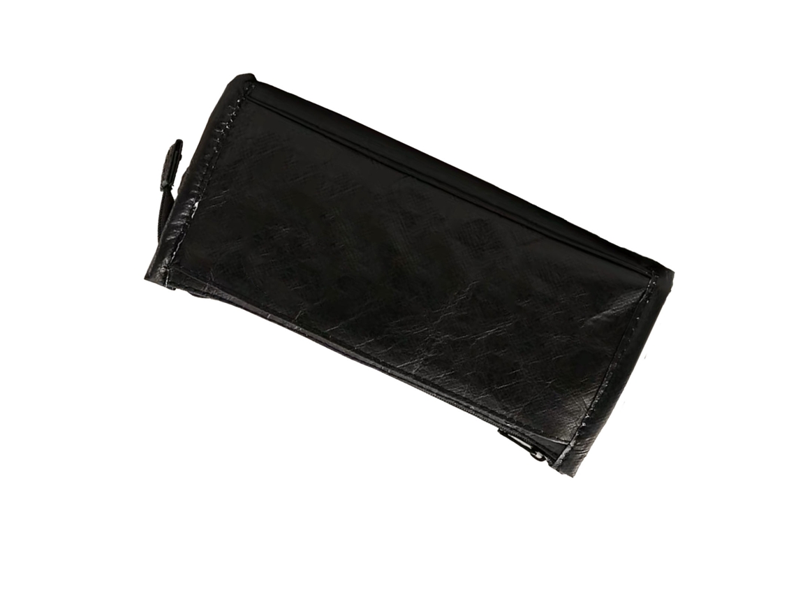 Estuche De Lápices Grande Para Estudiantes Bolsa De Almacenamiento De Papelería Hdpe Negro Trapecio Invertido
