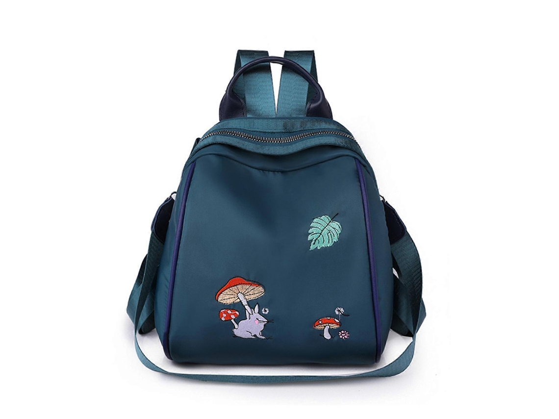Mochila Leve E Impermeável Para Mulheres, Mochila Antifurto Para Viagens, Bolsa De Ombro Azul.