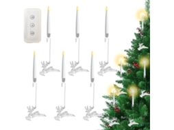Velas De Led Para Árvores De Natal, Decorações Artesanais, Pingentes De Gelo, Pássaros Voando, Alce, Vela