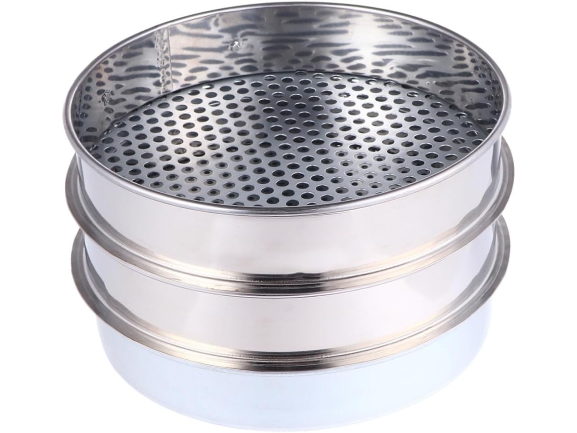 Peneira de Aço de 3 Peças com Filtros de Malha para Jardinagem e Preparação do Solo. SFUSHOS