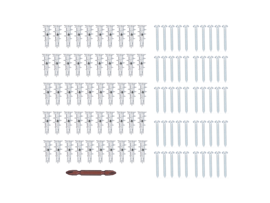Buchas de perfuração automática para drywall Zinco (conjunto de 50 unidades, material metálico Oco durável)