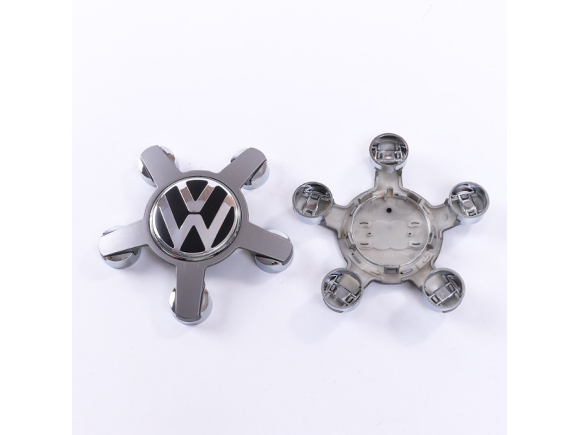 Passar Volkswagen 5 Klor Navkapsel Däcklogotyp 135mm Aquaforge (4 St)