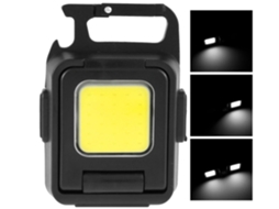 Mini Lanterna Pequena Tocha Cob 1000 Lumens Brilhante Recarregável Chaveiro Lanternas Preto YIZHOOD