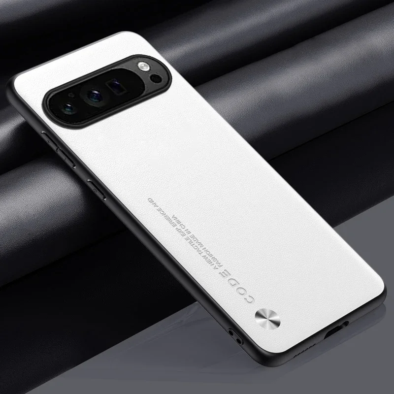 (branco, Google Pixel 9 Pro) Capa Flexível Ultrafina Com Textura De Couro Estilo Executivo Resistente A Impactos E Agradável Ao Toque