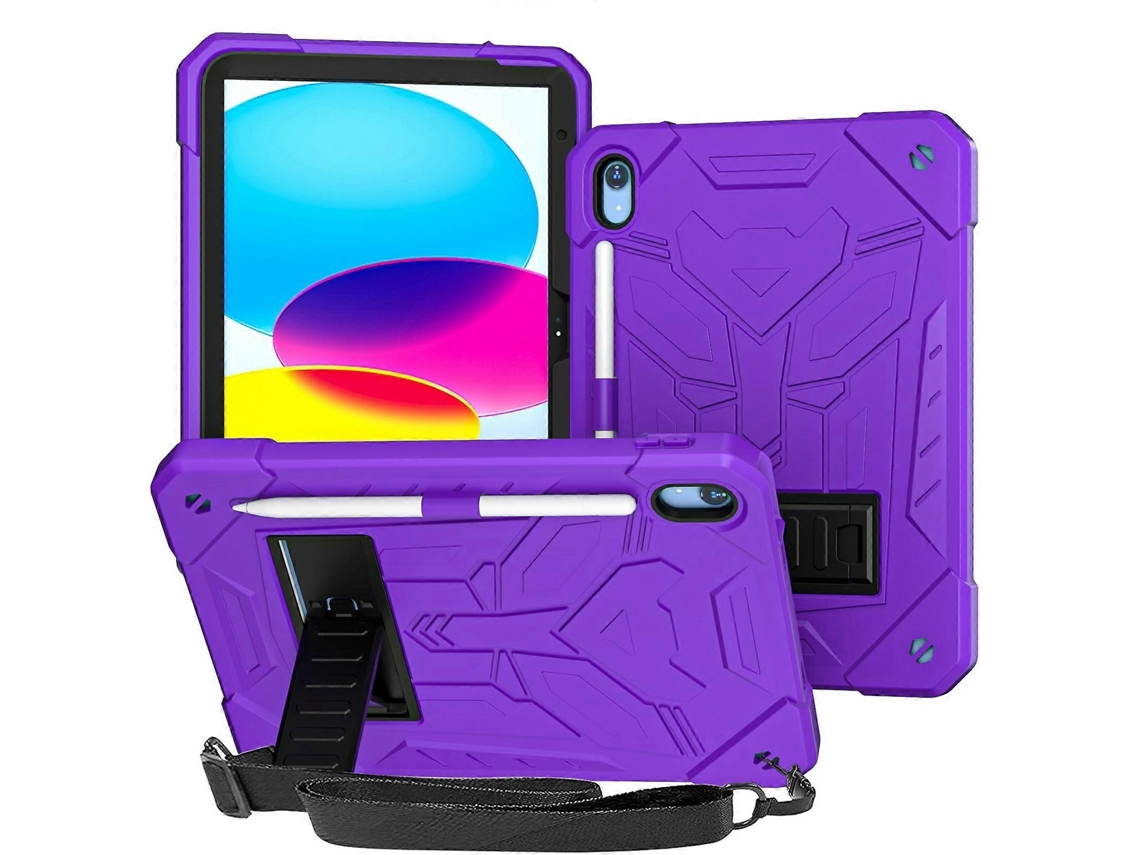 Capa Protetora Em Silicone E Pc Com Suporte E Porta-caneta Para Ipad 10.9 (2022) Capa Protetora, Roxo Elysve