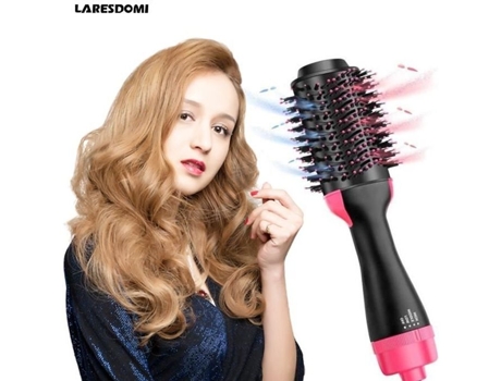Escova de ar quente-VENDEDOR POR MUUTTAA-3 em 1-Aquecimento elétrico de alisamento giratório multifuncional para Salon-10pcs LARESDOMI
