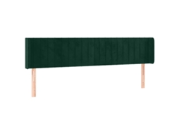 Cabeceira de Cama com Abas Veludo Verde Escuro MAISON EXCLUSIVE (183x16x78 cm)