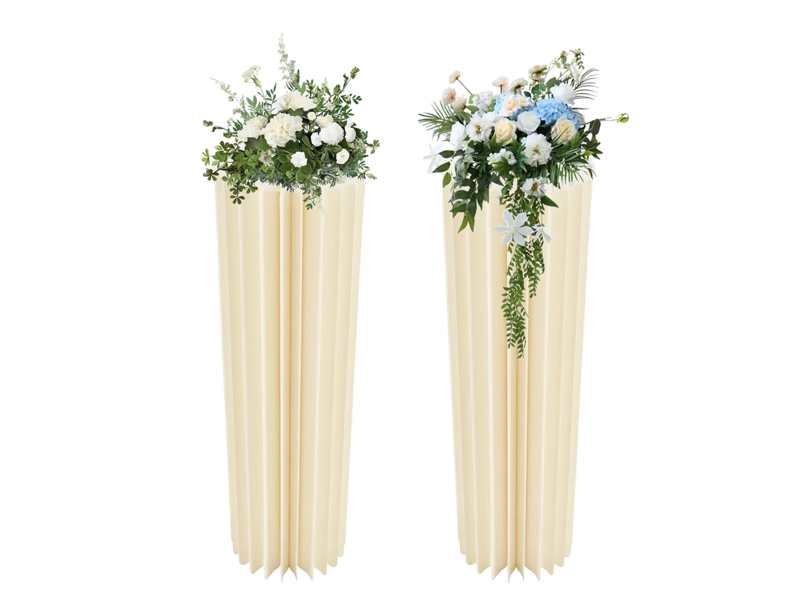 Vasos De Coluna Para Flores, Reutilizáveis, Design Elegante, Branco