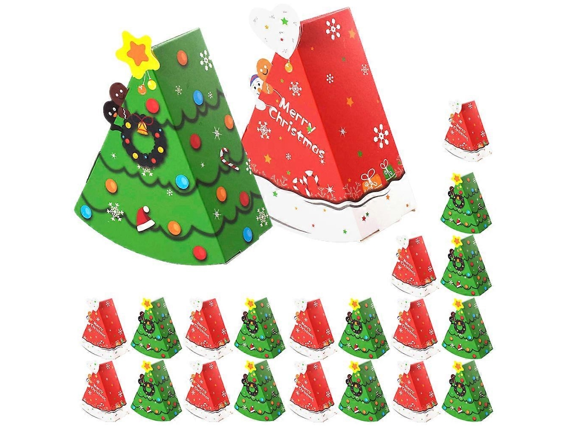 Conjunto De 24 Caixas De Presente De Natal, Caixas Para Doces, Caixas Para Guloseimas, Decorações Para Festas De Natal Hengjian