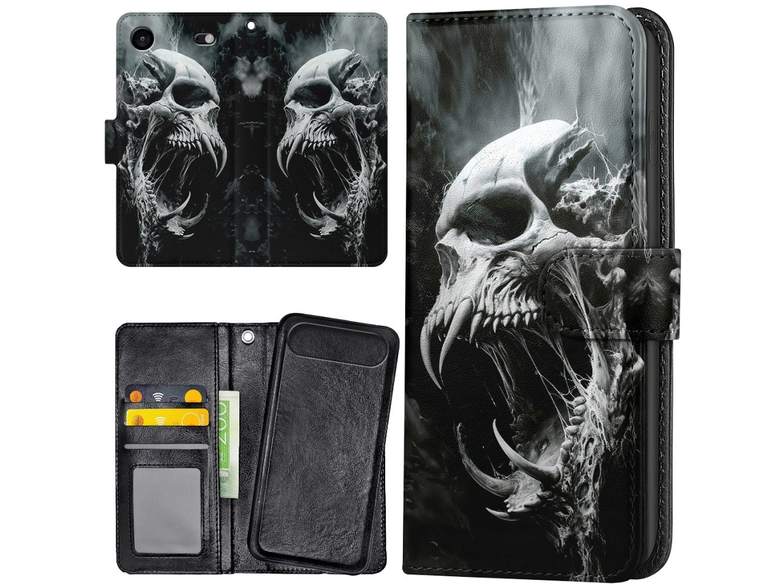 Capa Carteira/capa Com Caveira Para Iphone 17 Air