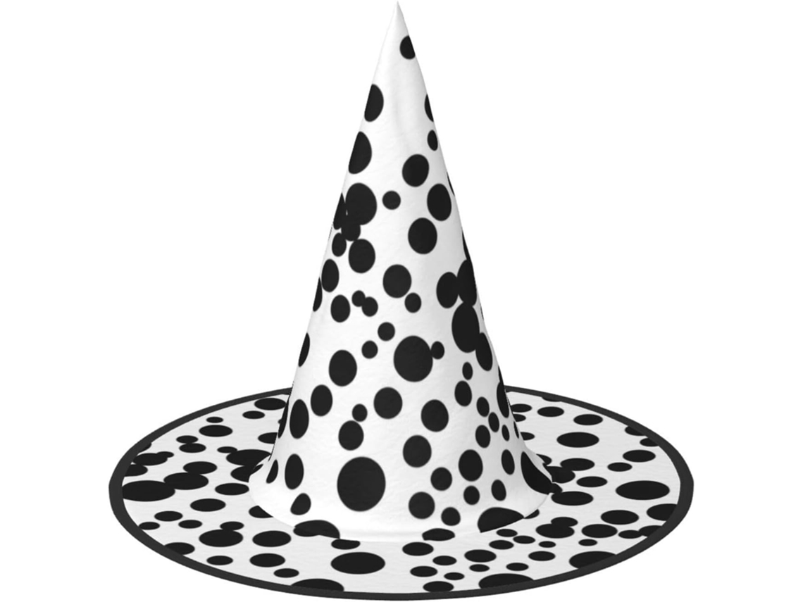 Chapéu Preto E Branco De Bolinhas - Para Uso Prático E Funcional