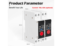 Interruptor Din Rail Inteligente Tuya Wifi Com Detecção De Consumo E Controle Remoto Via App