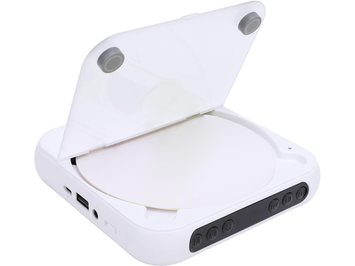 Cd Player Portátil Sxhlseller, Fácil De Usar, Recarregável Via Usb, Amplamente Compatível Com R (branco)