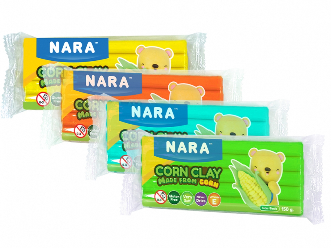 Plasticina À Base de Milho Branca 150G Nara