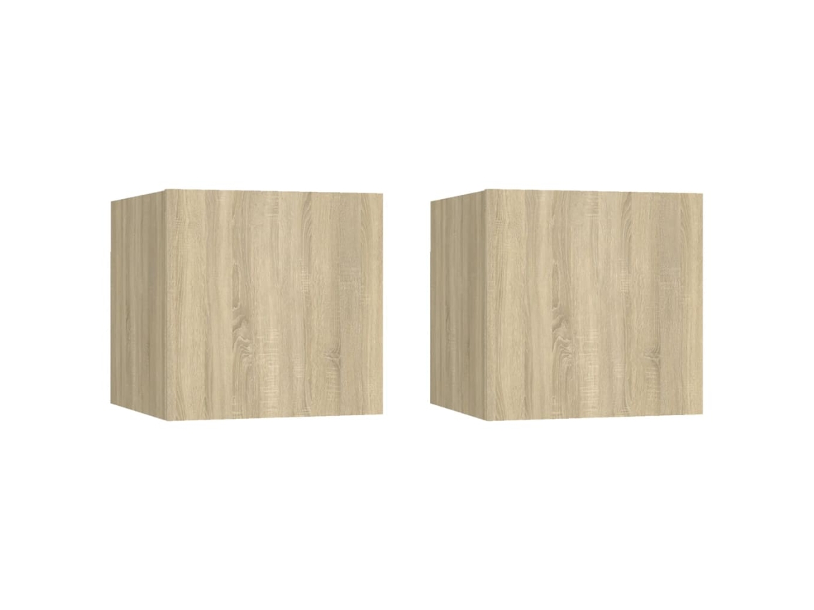 Vidaxl Mesas De Cabeceira 2 Pcs Derivados De Madeira Carvalho Sonoma