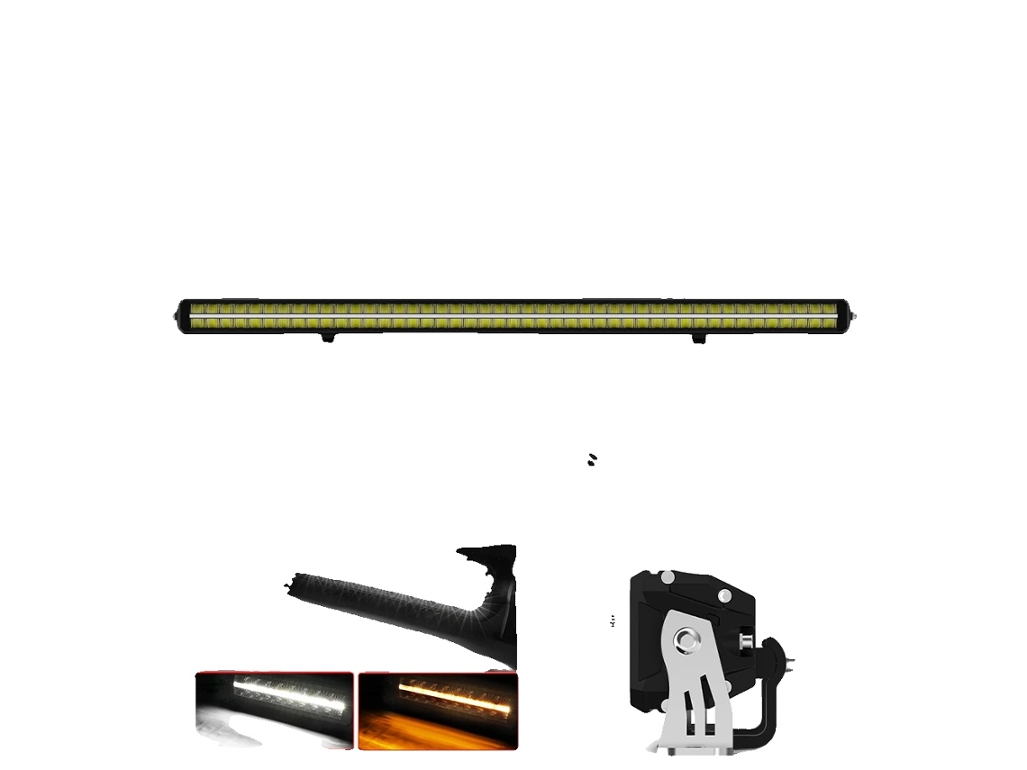 Barra De Luz Led, Dupla Linha, Feixe Combinado, Ã€ Prova Dãgua Ip68, 52polegadas Com Dt Wire Oem