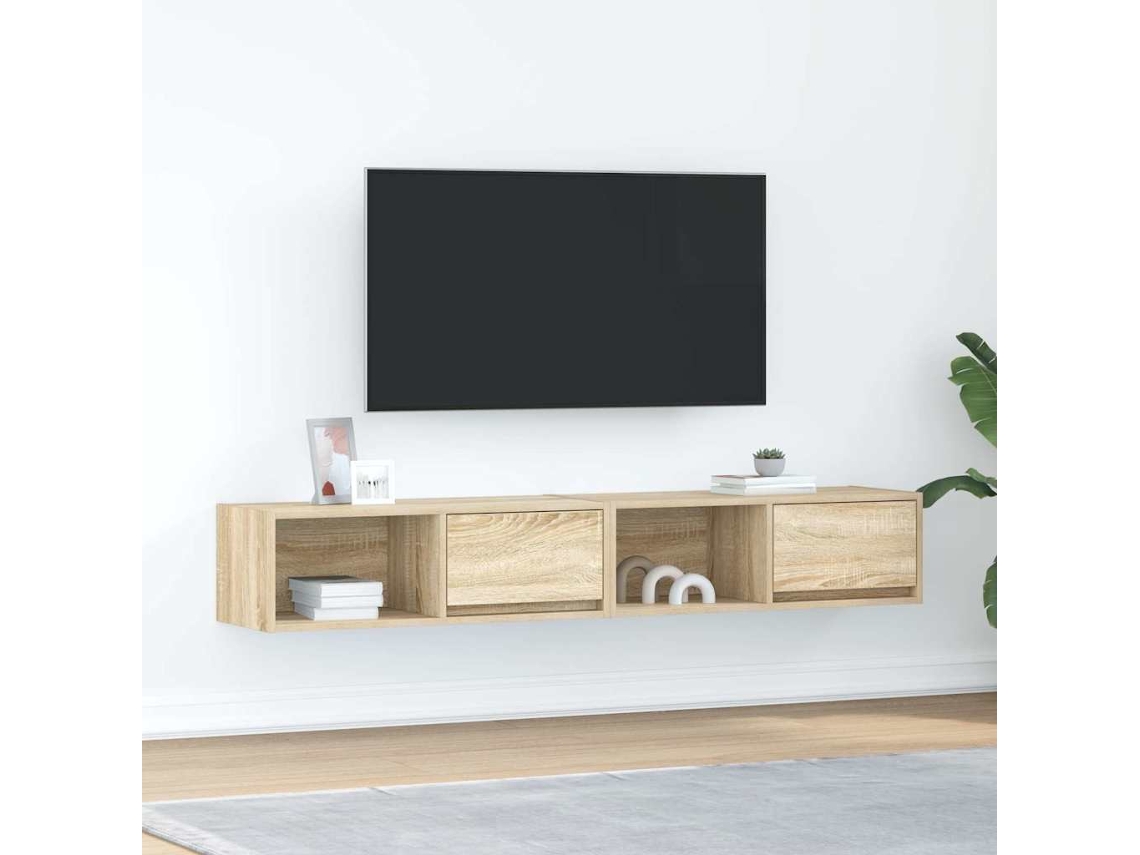 Vidaxl Móveis de Tv 2pcs 80x31x25,5cm Deriv. Madeira Carvalho Sonoma
