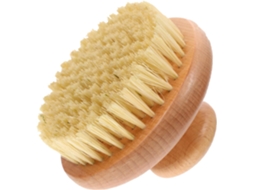 Escova Esfoliante Para Corpo E Banho Com Cabo Curto De Madeira, Escova Espumante Confortável Para Banho, Uso Doméstico E